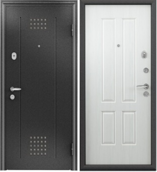 Дверь входная Super Omega 10 Черный шелк RP1 Перламутр белый RS7